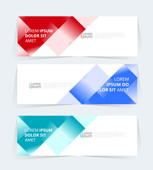 Wall Mural - geometric banner design with vector presentation template.