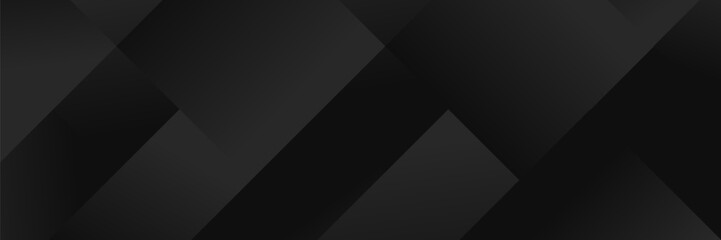 Wall Mural - abstract pattern black geometric banner design background.