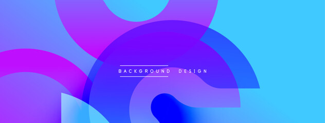 Fototapete - Abstract fluid shapes, vibrant blue purple gradients. Modern design element for backgrounds, presentations. Clean aesthetic.