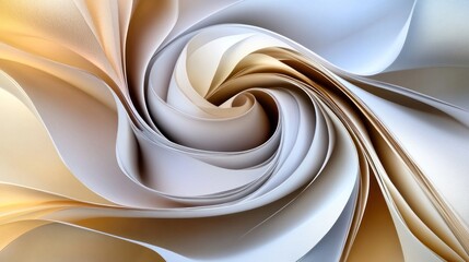 Wall Mural - Abstract swirling design of overlapping paper textures.