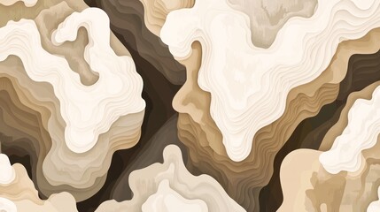 Wall Mural - Abstract layered design with earthy tones.