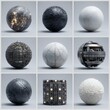 © PUKPIK - Collection of Textured Spheres in Minimalistic Style for Design Use