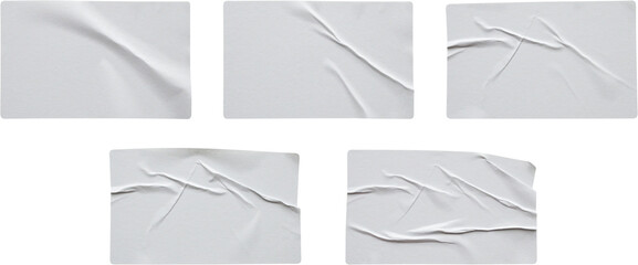 paper sticker label isolated on white background