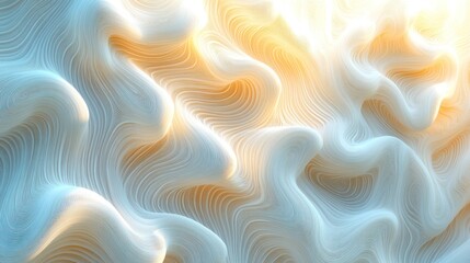 Wall Mural - Abstract design with flowing lines and soft light.