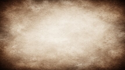 Wall Mural - Aged, textured brown and beige background with a vignette border and grunge effect.