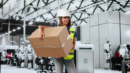 Poster - Worker Layoff And Humanoid AI Robot Takeover