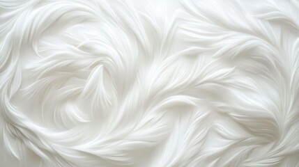 Wall Mural - Abstract texture of white flowing lines.