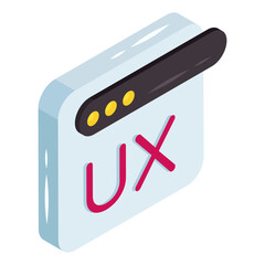 Wall Mural - modern design icon of ux website