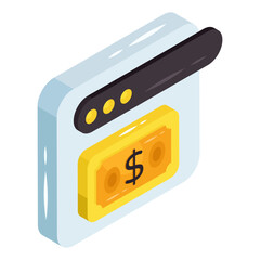 Wall Mural - online payment icon, editable vector