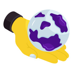 Wall Mural - an colored design icon of global care