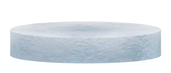 Wall Mural - 3d rendering ice and snow cylinder podium round geometric form stand for create and design with isol