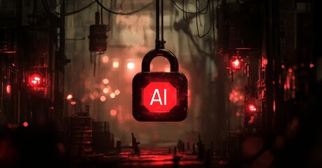 Cybersecurity image featuring lock icon and binary code set against digital backdrop