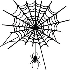 spiderweb, spider, arachnid, intricate design, abstract, black and white, silhouette, halloween, creepy crawly, Halloween decor, cobweb
