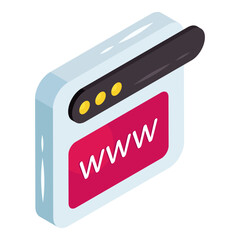 Wall Mural - Isometric design icon of web research vector 