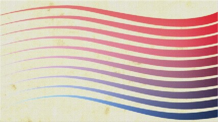 Wall Mural - an abstract retro background featuring a wavy gradient pattern of horizontal lines transitioning fro