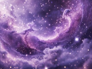 purple galaxy dreamscape. a celestial symphony of nebulae and sparkling stars.