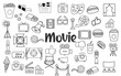 © Ade - Movie doodle hand drawn clipart design