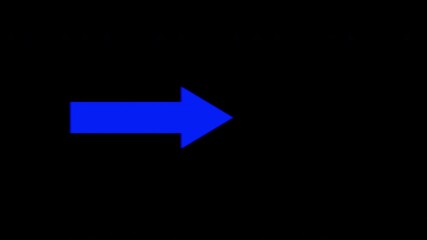 Wall Mural - blue arrow going from left to right. motion graphics asset for adding to videos for social media or 