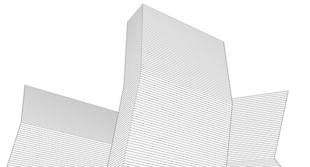 Wall Mural - ​​abstract architecture 3d illustration background