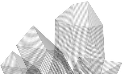 Wall Mural - ​​abstract architecture 3d illustration background