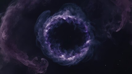 Wall Mural - Cosmic Nebula with Swirling Purple Clouds and Stars - Ethereal Galaxy Art | Digital Painting of Celestial Wonders with Vibrant Colors and Starry Background