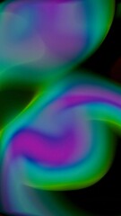 Poster - a cell phone with a colorful swirl pattern