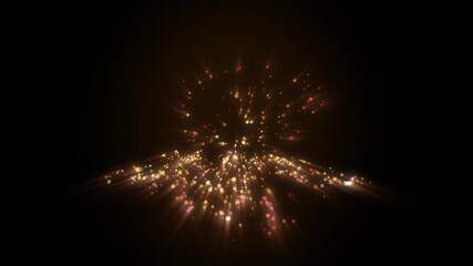 Wall Mural - abstract fantasy background shiny particles dust rays and energy flow loop
