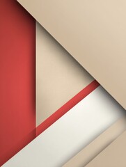 Leinwandbilder - Modern Graphic Featuring a Red Line Dividing Soft Beige Space With a Clear Top Area Emphasizing Minimalism and Simplicity in Design