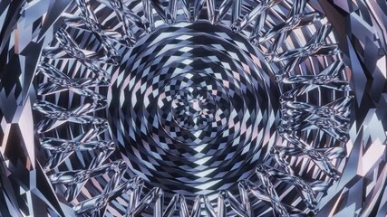 Wall Mural - abstract background 3d animation shiny glass and metal reflective objects movement rotation play of 