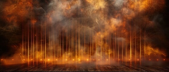 Wall Mural - fire in the water