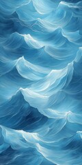 Canvas Print - abstract blue fluid background, delicate flowing waves, soft and gentle gradient artwork.