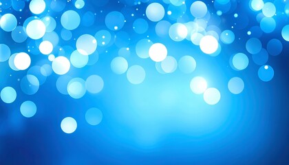 Bright blue Christmas and winter holiday defocussed bokeh light circle pattern background