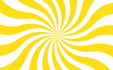 Poster - Abstract vibrant swirl of yellow and white lines creating a dynamic, hypnotic pattern. Design evokes energy, motion, and a sense of cheerful visual stimulation.