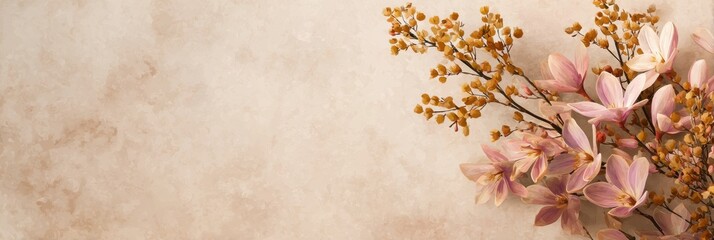 Poster - Beautiful Minimalist Vesak Card Template With Soft Floral Background for Celebration and Reflection