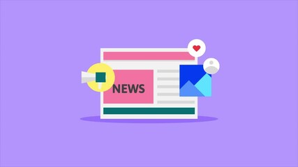 Wall Mural - Online news portal delivering timely news, displaying advertising, and driving audience engagement through dynamic, interactive content.