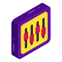Wall Mural - An editable design icon of online equalizer 