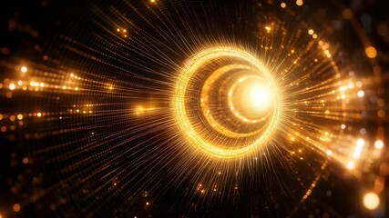 Wall Mural - mesmerizing golden spiral illuminated by soft light creating an ethereal and dreamlike atmosphere