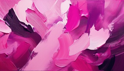 Poster - abstract magenta and pink oil paint texture with bold brushstrokes for modern web design, branding, or art print background

