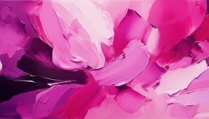 Poster - abstract magenta and pink oil paint texture with bold brushstrokes for modern web design, branding, or art print background

