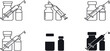 © Mouaad - vaccine icon set, vaccine icon in different style, vector illustration