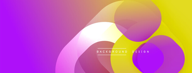 Aufkleber - Abstract vibrant background. Overlapping circles create dynamic colorful composition. Gradient transitions, modern design elements present.