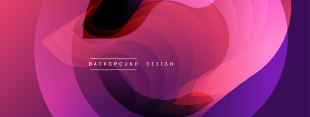 Aufkleber - Abstract fluid shapes, pinks, purples blend. Modern design element, dynamic composition. Background suggests movement, energy.