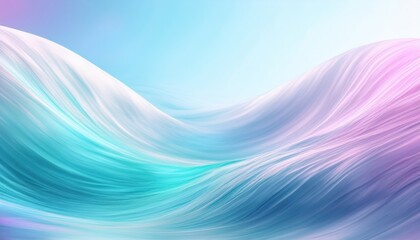 Poster - ethereal pastel wave flow in turquoise and violet gradient for modern web design, tech branding, digital wallpaper, or abstract print background

