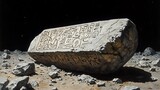 dungeon sealed stone sarcophagus covered in ancient glyphs partially cracked faint light from cracks watercolor painting style