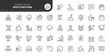 © PaHa - Motivation line icon set. Personal growth, productivity, development, increase, improvement, career, goal achievement and more. Outline vector icon in linear style. Pictogram collection