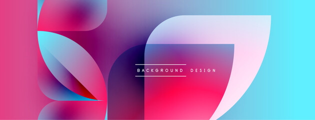Leinwandbilder - Abstract fluid shapes, vibrant colors blend. Modern design, gradient effect creates dynamic visual impact. Smooth transitions, stylish backdrop.