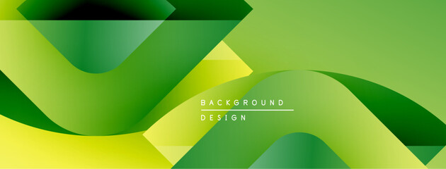 Leinwandbilder - Abstract green background. Flowing shapes create dynamic visual effect. Modern design element for various projects. Smooth gradients present vibrant texture.