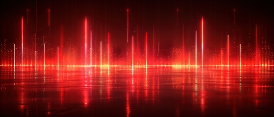 Wall Mural - abstract background with red lines