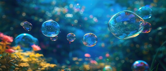 Wall Mural - bubbles in the air