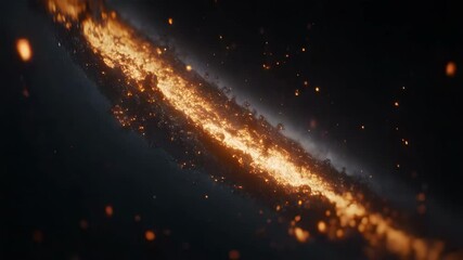 Wall Mural - stunning galaxy displaying a bright orange glow surrounded by twinkling stars in deep space environm